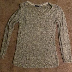 grey and white sweater